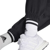 adidas Essentials Linear French Terry Cuffed lange Hose Damen - black/white