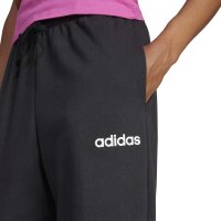 adidas Essentials Linear French Terry Cuffed lange Hose Damen - black/white