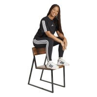 adidas Essentials 3-Stripes Boyfriend T-Shirt Damen - black/white