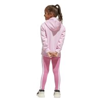 adidas Seasonal Essentials Tiberio 3 Stripes Fleece Leggings Set Trainingsanzug Kinder - trupnk/white/clpink