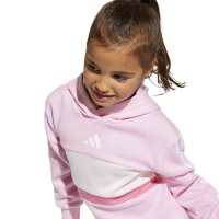 adidas Seasonal Essentials Tiberio 3 Stripes Fleece Leggings Set Trainingsanzug Kinder - trupnk/white/clpink