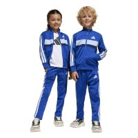 adidas Seasonal Essentials Tiberio 3 Stripes Tricot Trainingsanzug Kinder - royblu/white/globlu