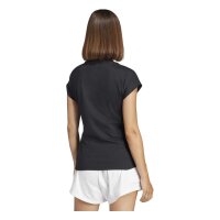 adidas Essentials Linear Cotton T-Shirt Damen - black/white
