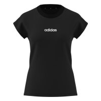 adidas Essentials Linear Cotton T-Shirt Damen - black/white