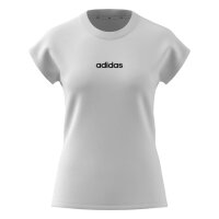 adidas Essentials Linear Cotton T-Shirt Damen - white/black