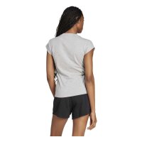 adidas Essentials Linear Cotton T-Shirt Damen - mgreyh/black