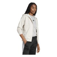 adidas Essentials Linear French Terry Kapuzenjacke Damen - wonalu/white