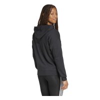 adidas Essentials Linear French Terry Kapuzenjacke Damen - black/white