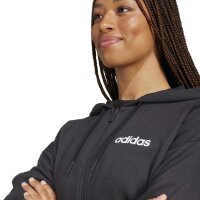 adidas Essentials Linear French Terry Kapuzenjacke Damen - black/white