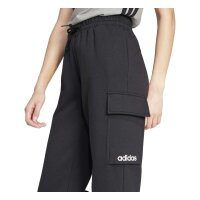 adidas Essentials Linear Fleece Cargo lange Hose Damen - black/white