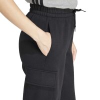 adidas Essentials Linear Fleece Cargo lange Hose Damen - black/white
