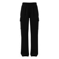 adidas Essentials Linear Fleece Cargo lange Hose Damen - black/white