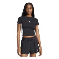 adidas Essentials 3 Stripes Slim Baby T-Shirt Damen - black/white