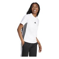 adidas Essentials 3-Stripes Cotton T-Shirt Damen - white/black