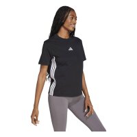 adidas Essentials 3-Stripes Cotton T-Shirt Damen - black/white