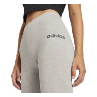 adidas Essentials Linear Cotton Leggings Damen - mgreyh/black