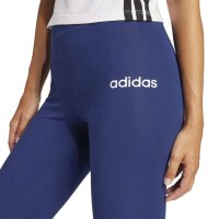 adidas Essentials Linear Cotton Leggings Damen - dkblue/white