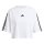 adidas Essentials 3-Stripes Cotton Loose T-Shirt Damen - white/black