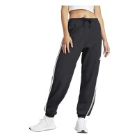 adidas Essentials 3-Stripes French Terry Cuffed lange Hose Damen - black/white
