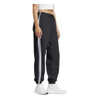 adidas Essentials 3-Stripes French Terry Cuffed lange Hose Damen - black/white