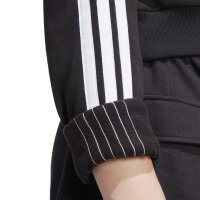 adidas Essentials 3-Stripes French Terry Cropped Hoodie Damen - black/white