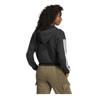 adidas Essentials 3-Stripes French Terry Kapuzenjacke Damen - black/white