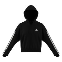 adidas Essentials 3-Stripes French Terry Kapuzenjacke Damen - black/white