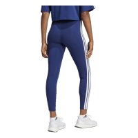 adidas Essentials 3-Stripes Cotton Leggings Damen - dkblue/white