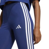 adidas Essentials 3-Stripes Cotton Leggings Damen - dkblue/white