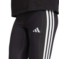 adidas Essentials 3-Stripes Cotton Leggings Damen - black/white