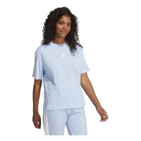 adidas Essentials 3-Stripes Boyfriend T-Shirt Damen - globlu/white