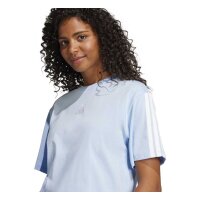 adidas Essentials 3-Stripes Boyfriend T-Shirt Damen - globlu/white
