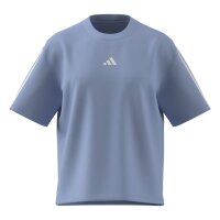 adidas Essentials 3-Stripes Boyfriend T-Shirt Damen - globlu/white