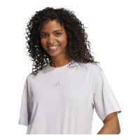 adidas Essentials 3-Stripes Boyfriend T-Shirt Damen - lgreyh/white