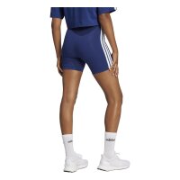 adidas Essentials 3-Stripes High Waisted Biker kurze Hose Damen - dkblue/white