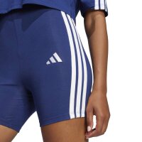 adidas Essentials 3-Stripes High Waisted Biker kurze Hose Damen - dkblue/white