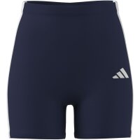 adidas Essentials 3-Stripes High Waisted Biker kurze Hose Damen - dkblue/white