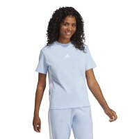 adidas Essentials 3-Stripes Cotton T-Shirt Damen - globlu/white