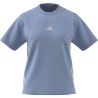adidas Essentials 3-Stripes Cotton T-Shirt Damen - globlu/white