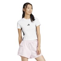 adidas Essentials 3 Stripes Slim Baby T-Shirt Damen - white/black