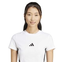 adidas Essentials 3 Stripes Slim Baby T-Shirt Damen - white/black
