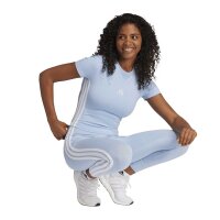 adidas Essentials 3 Stripes Slim Baby T-Shirt Damen - globlu/white