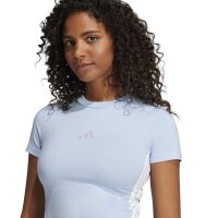 adidas Essentials 3 Stripes Slim Baby T-Shirt Damen - globlu/white