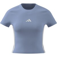 adidas Essentials 3 Stripes Slim Baby T-Shirt Damen - globlu/white