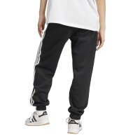 adidas Essentials 3-Stripes Fleece Loose lange Hose Damen - black/white