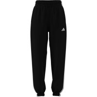 adidas Essentials 3-Stripes Fleece Loose lange Hose Damen - black/white