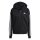 adidas Essentials 3-Stripes Fleece Kapuzenjacke Damen - black/white