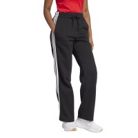 adidas Essentials 3-Stripes Open Hem Fleece lange Hose Damen - black/white