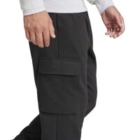 adidas Essentials Feelcozy Fleece Cargo lange Hose Herren - black/white