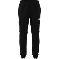 adidas Essentials Feelcozy Fleece Cargo lange Hose Herren - black/white